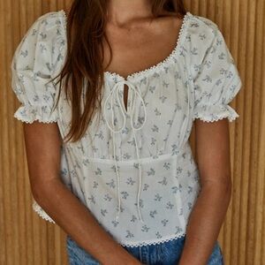 Floral Short Sleeve Blouse